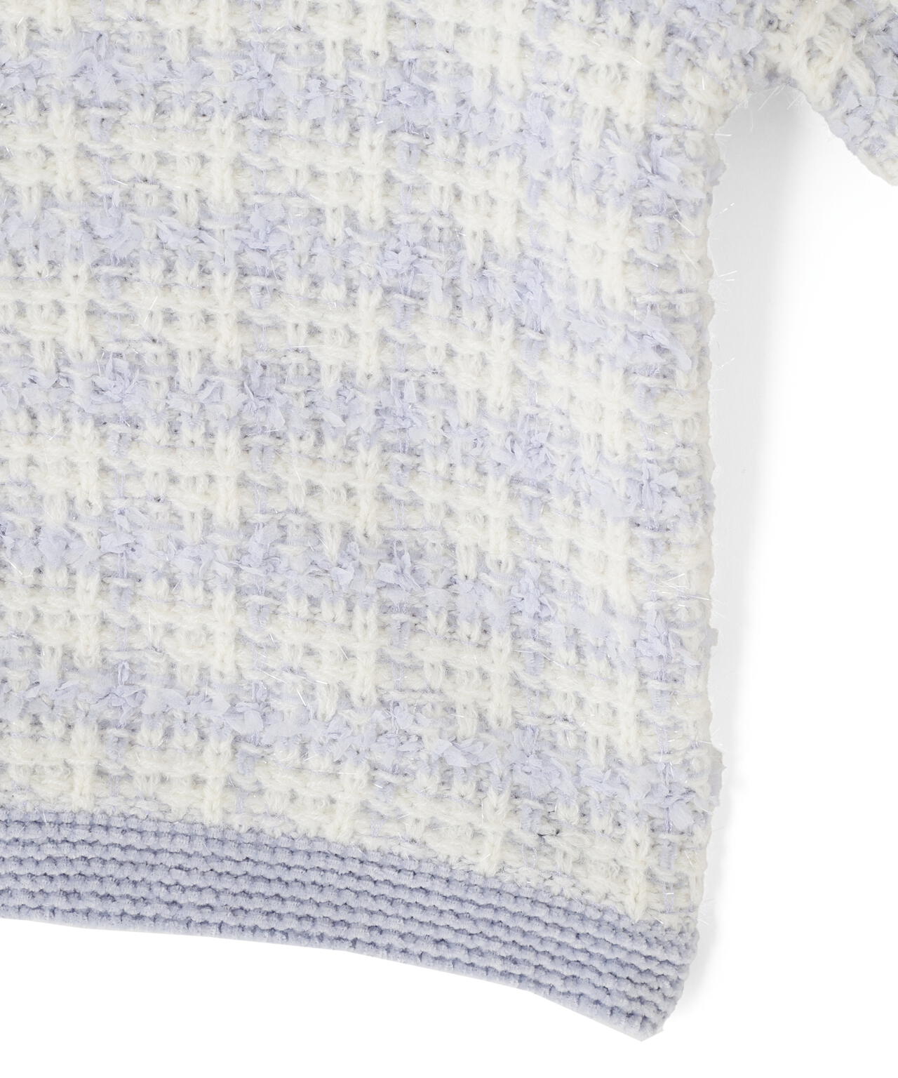 ラメミックスツィードニットジャケット