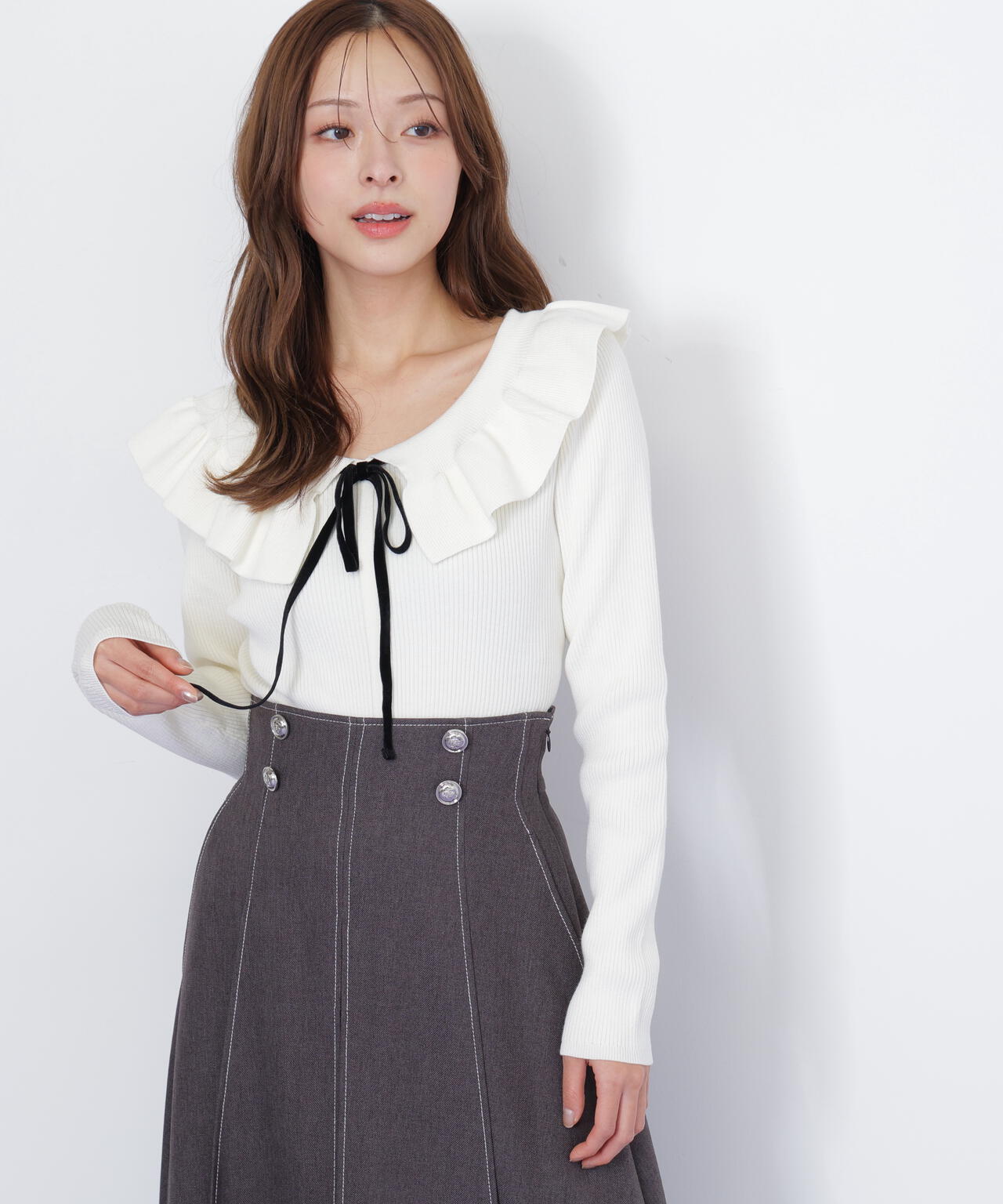 ケープリブニット