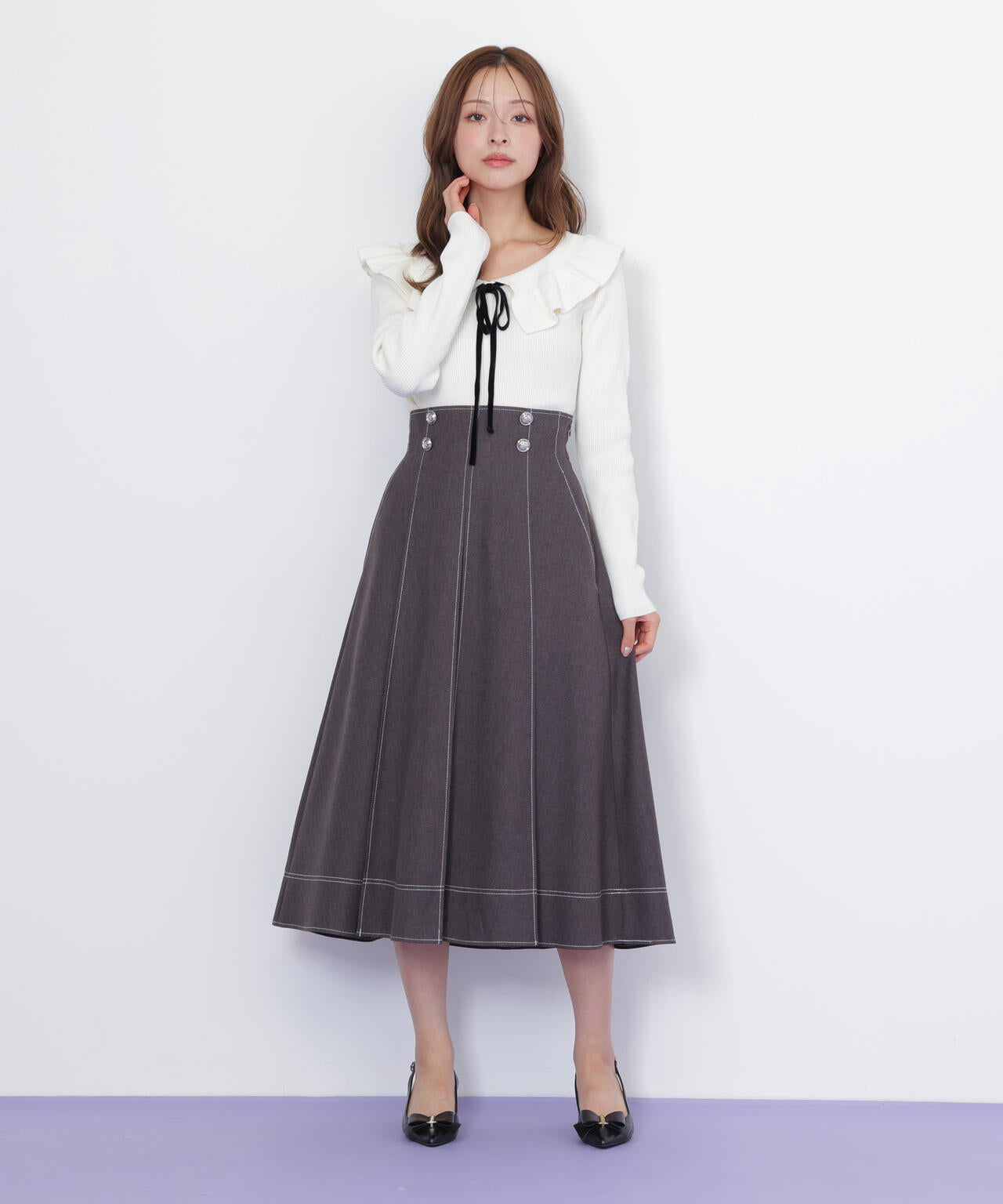 ケープリブニット