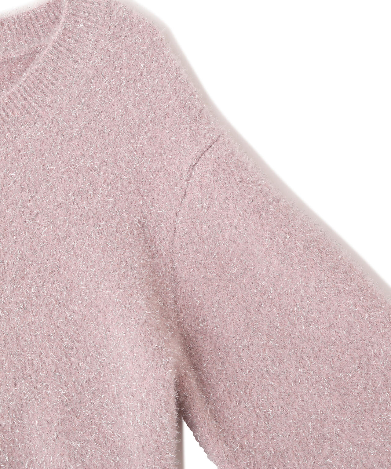 ハートボタンラメフェザーカーディガン