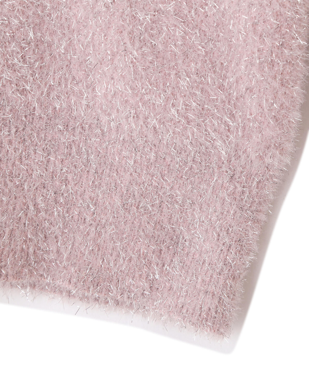 ハートボタンラメフェザーカーディガン