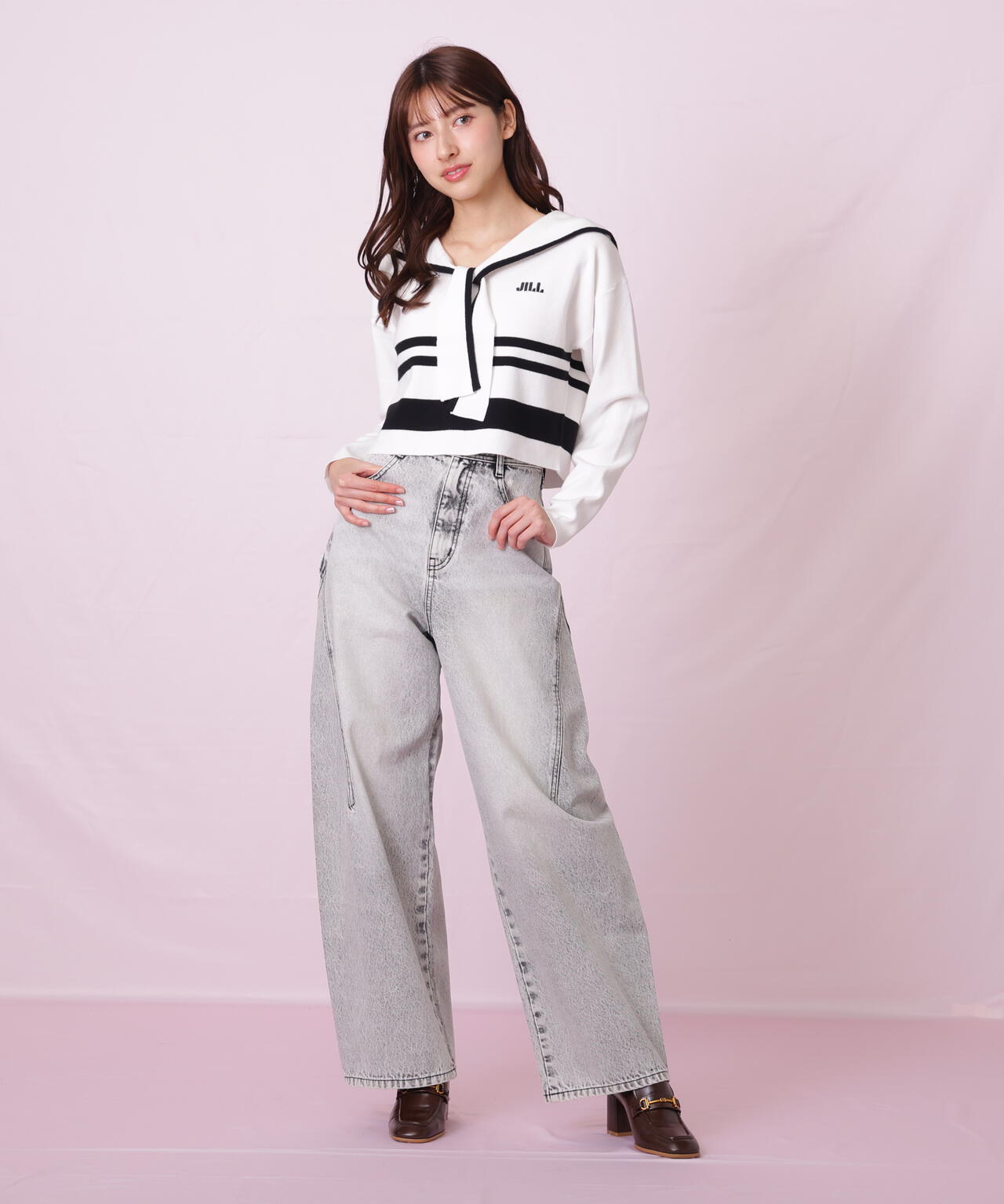 セーラーカラーニット