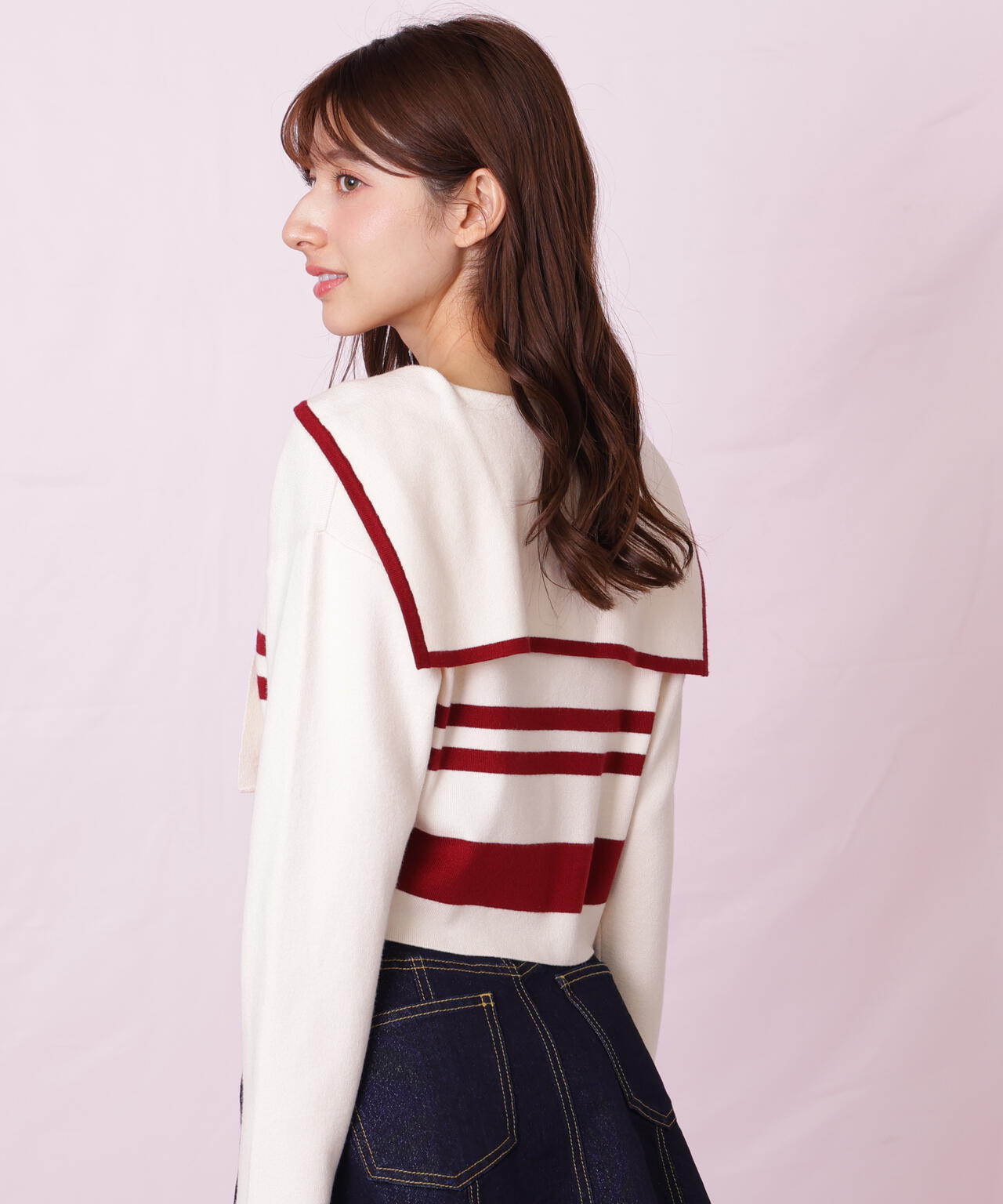 セーラーカラーニット