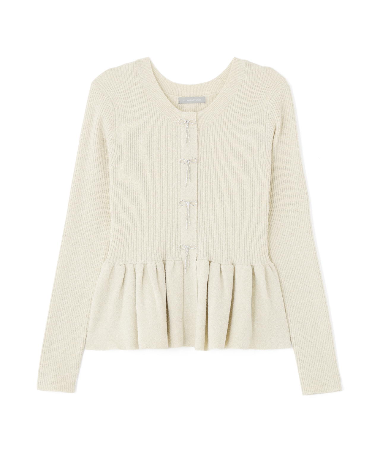 ラメモールペプラムニット