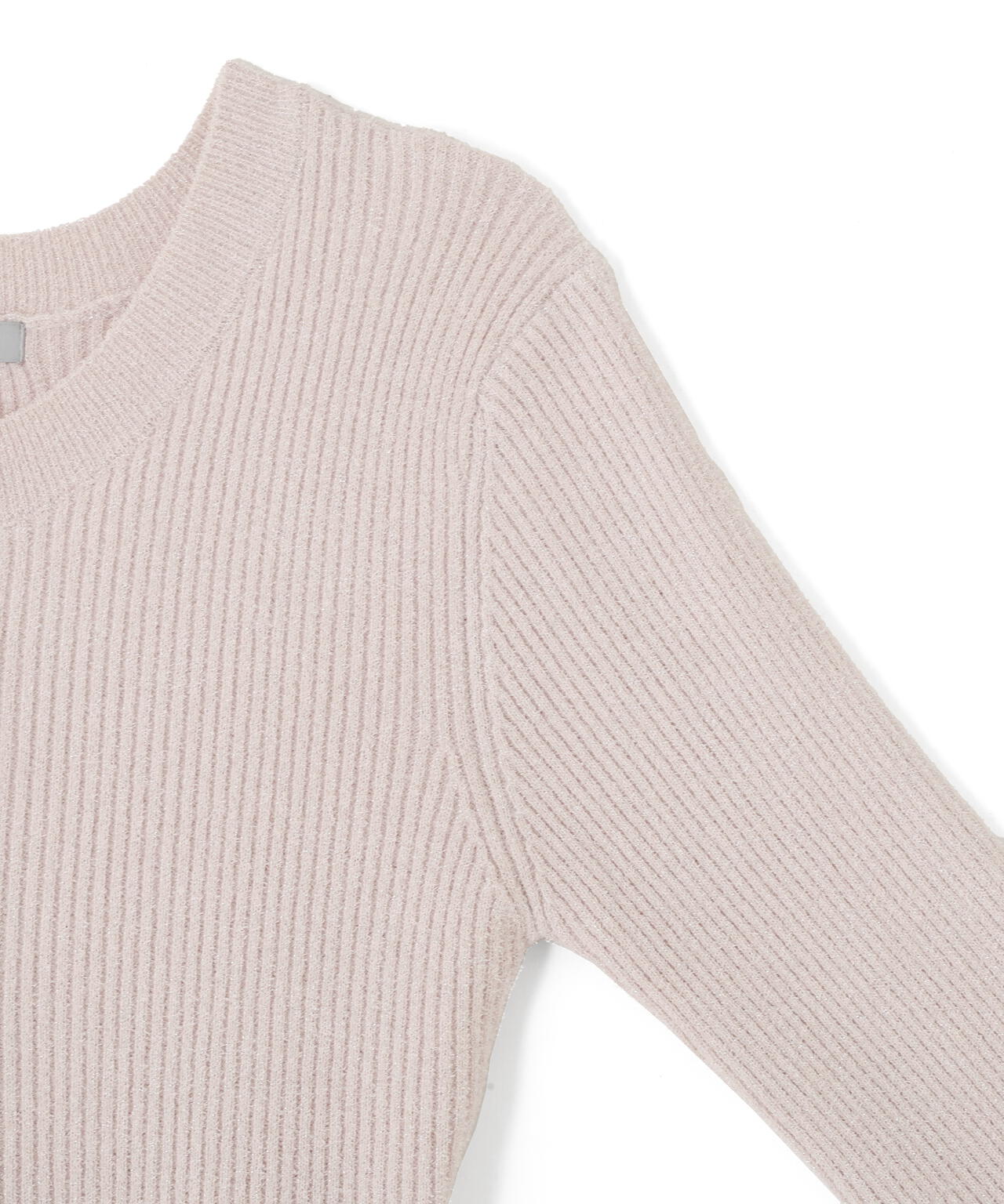 ラメモールペプラムニット