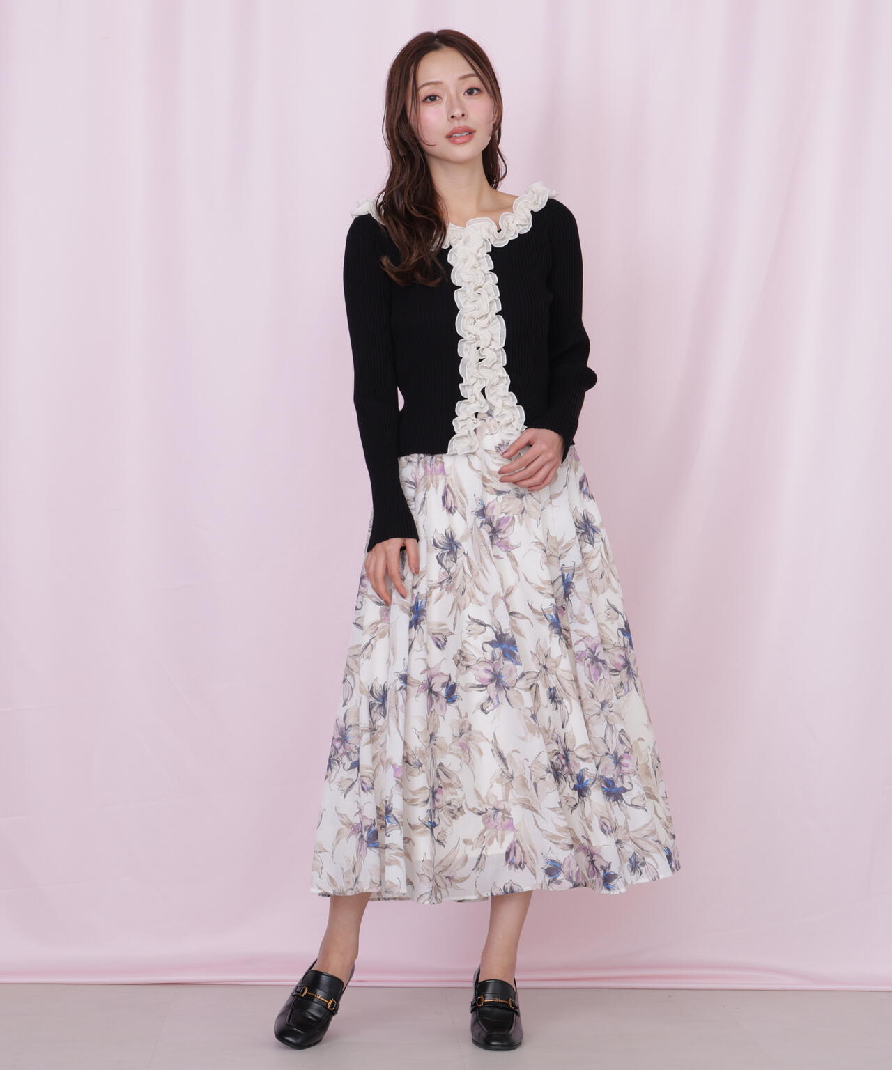 フリルトリムニット