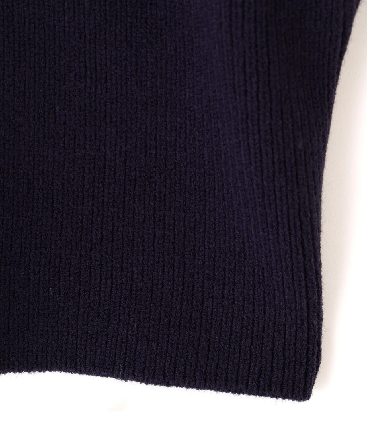 衿付きクロップドゆるニット