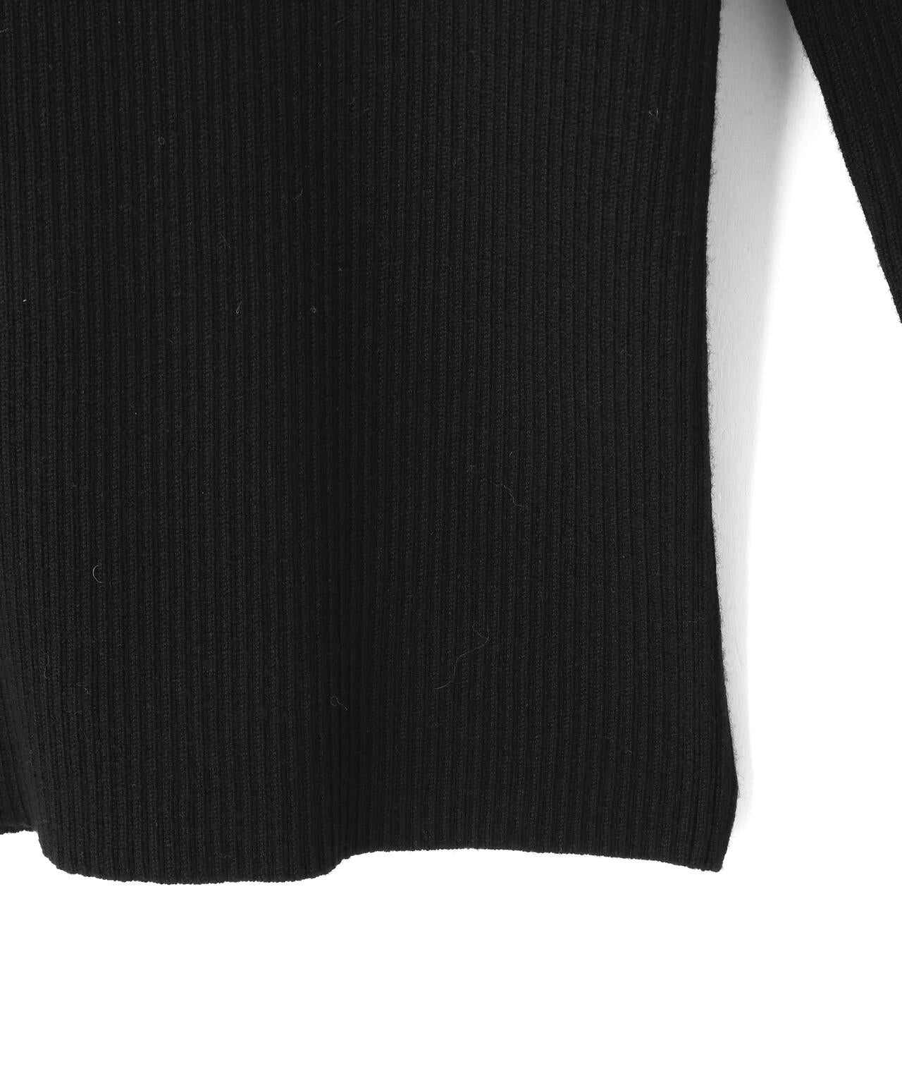 肩リボン配色ニット