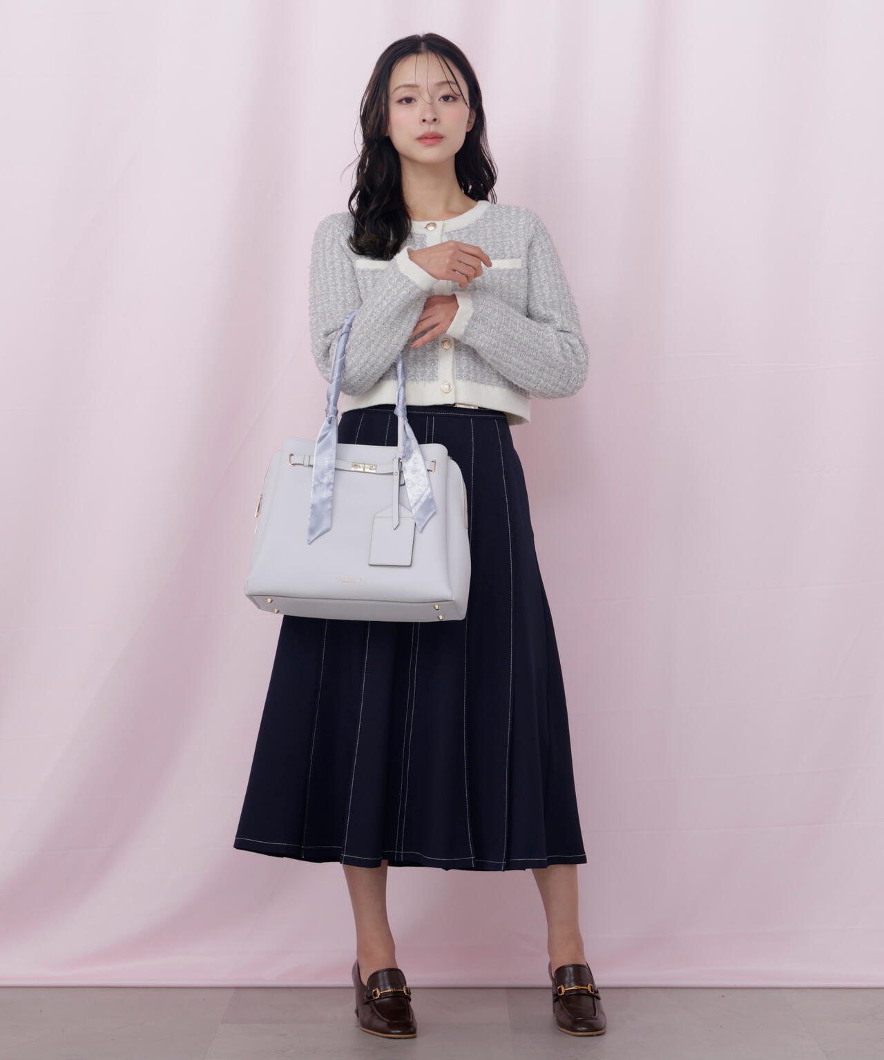 ミックスツイードニットジャケット