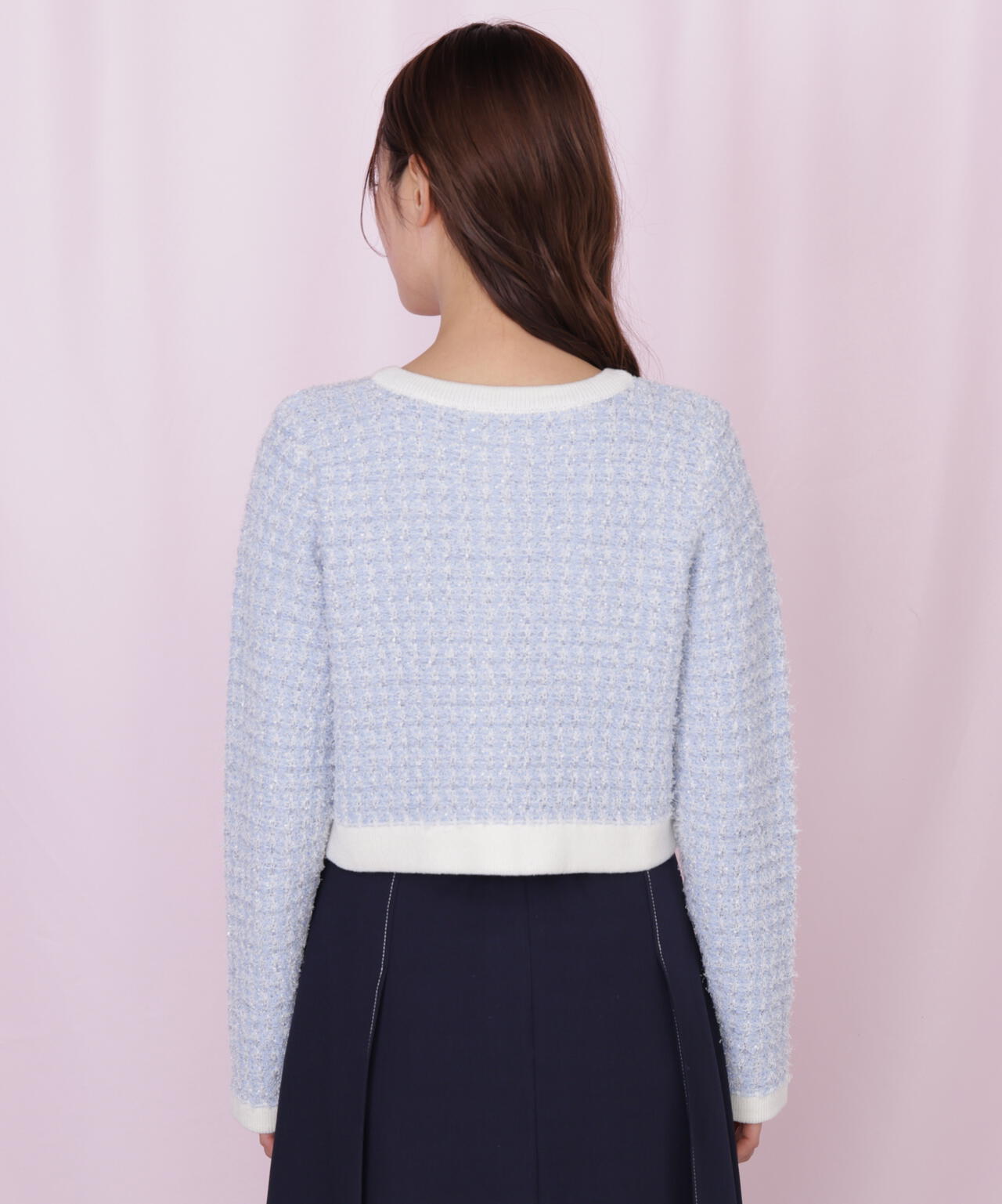 ミックスツイードニットジャケット