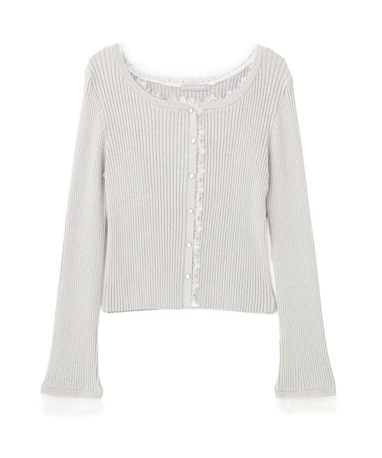 レーストリミングリブニット