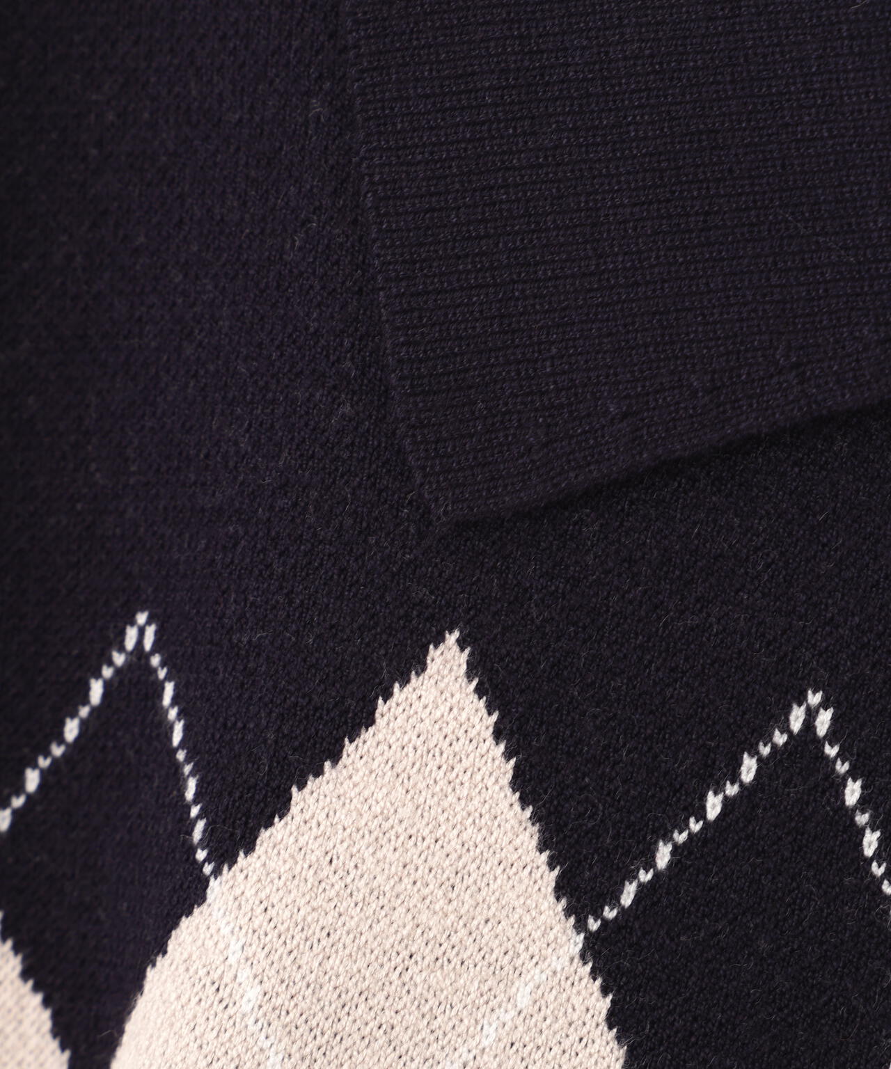 <BEARシリーズ>ポロ襟アーガイルニット