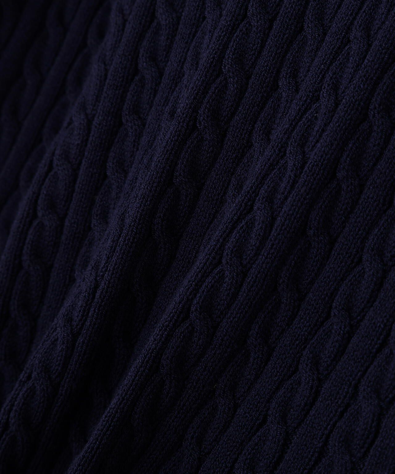 袖リボンケーブルカーディガン