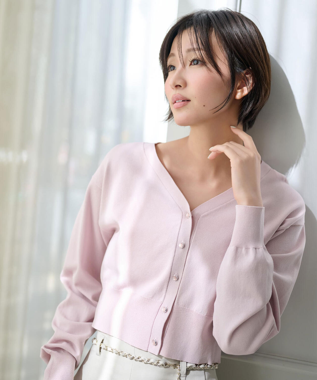 リンクJ刺繍UVカーディガン