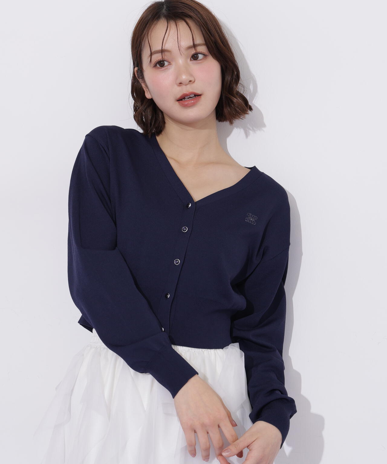 リンクJ刺繍UVカーディガン