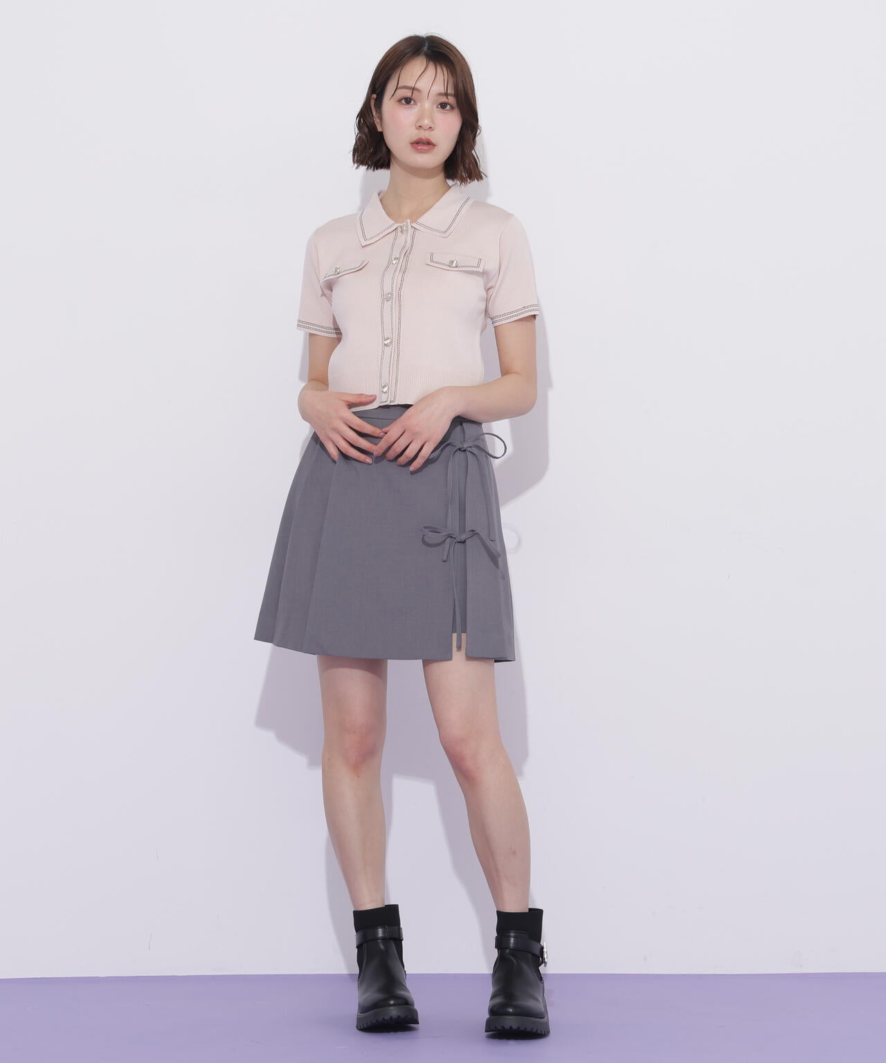 ステッチポロニット