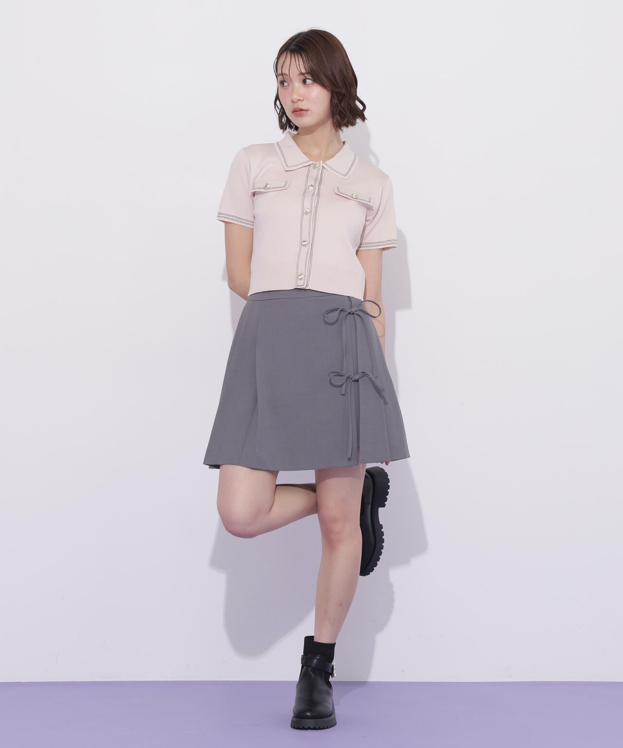 【6/12 10:00~6/15 SPECIAL COUPON 対象商品】ステッチポロニット