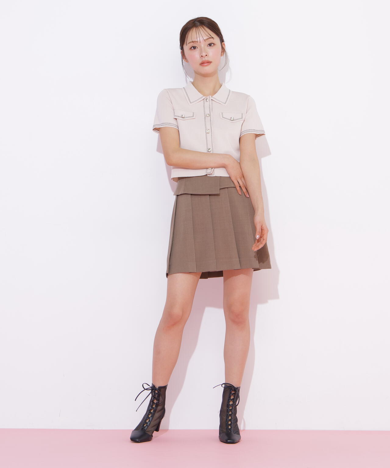【6/12 10:00~6/15 SPECIAL COUPON 対象商品】ステッチポロニット
