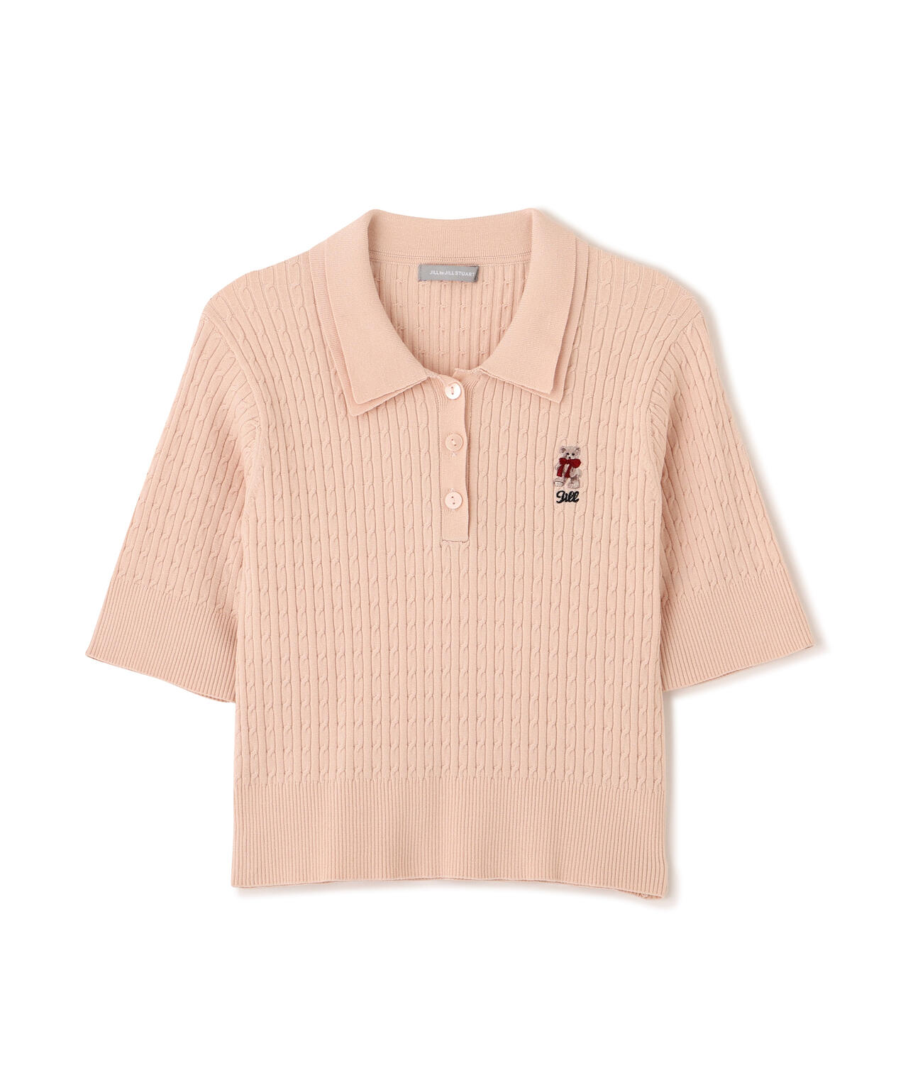 <BEARシリーズ>ダブルカラーケーブルニット