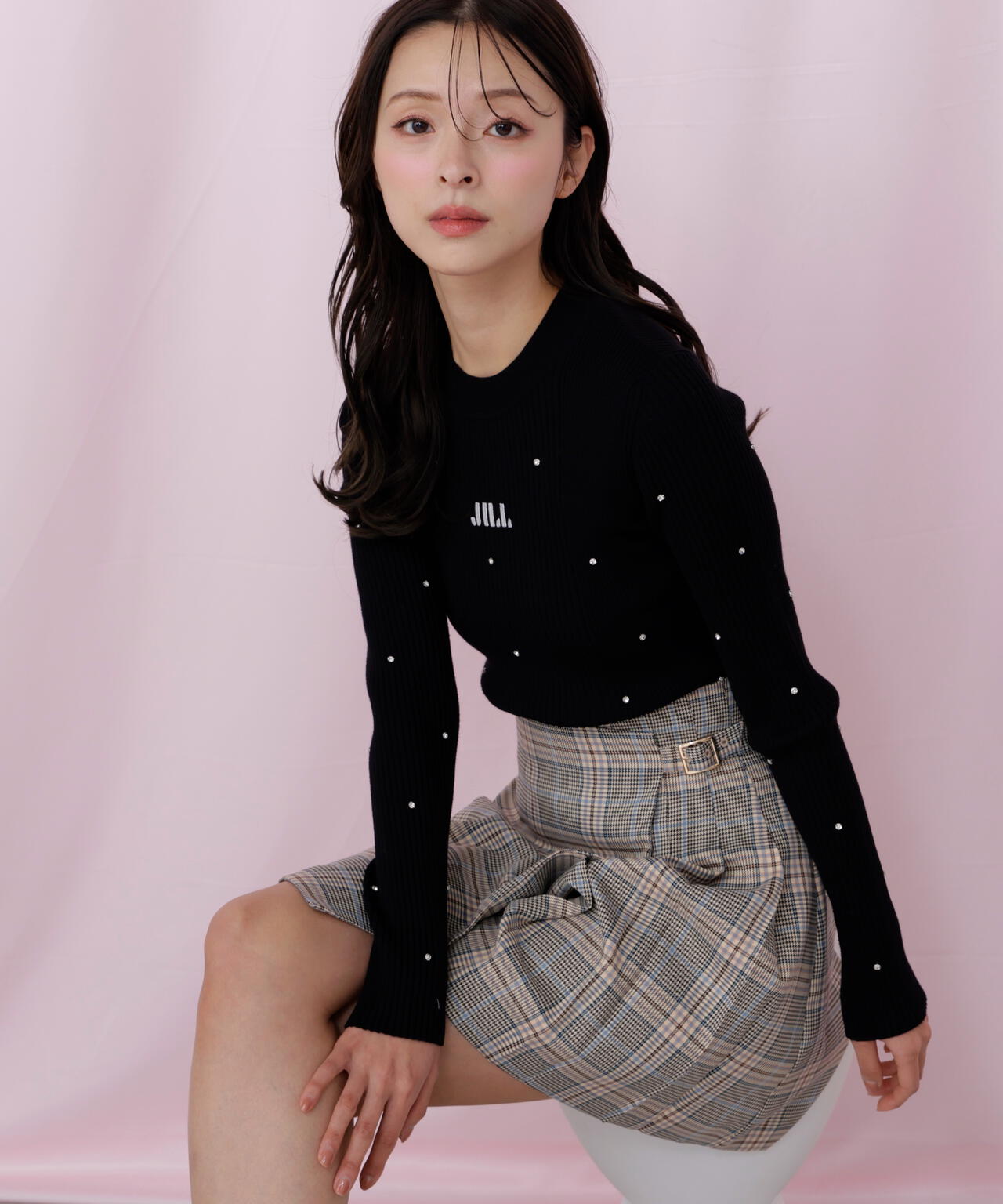 ビジューコンパクトロゴニット