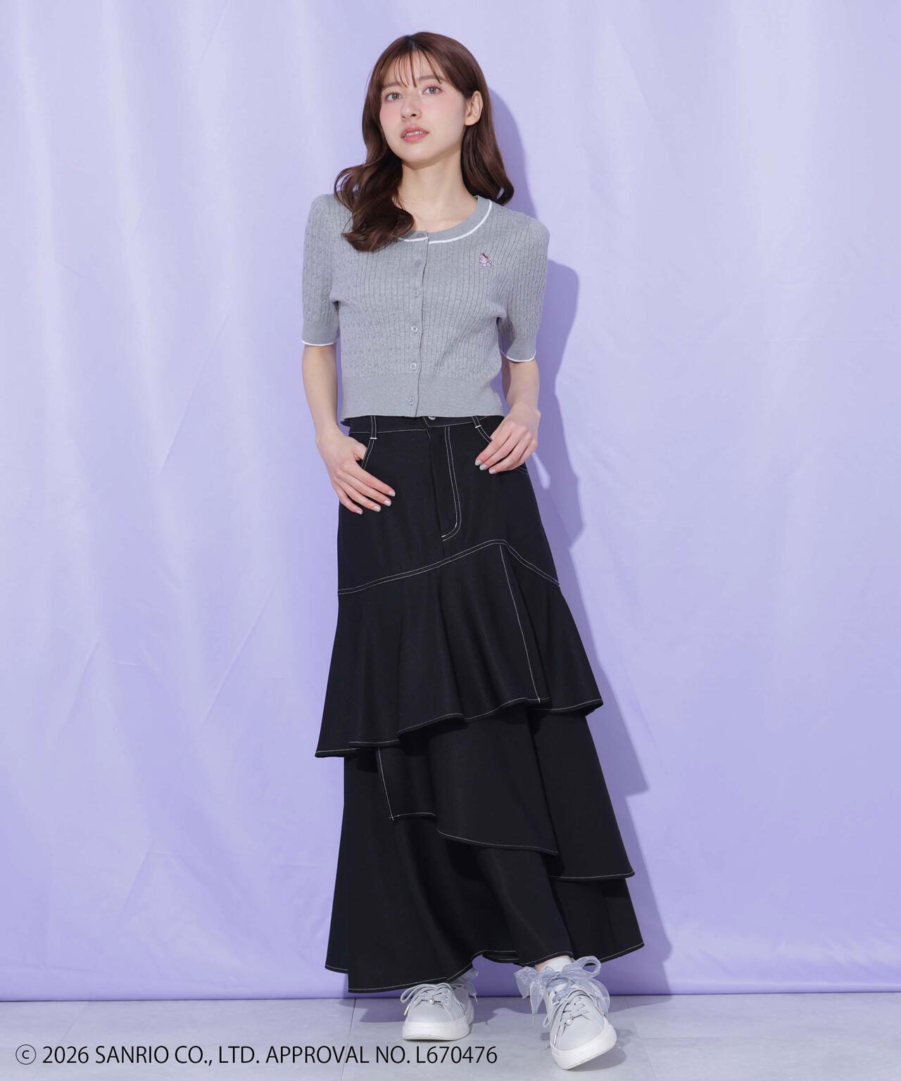 【6/12 10:00~6/15 SPECIAL COUPON 対象商品】タイニーチャムミニケーブルカーデトップス