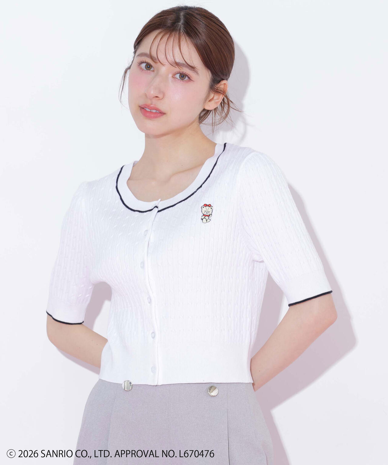 タイニーチャムミニケーブルカーデトップス