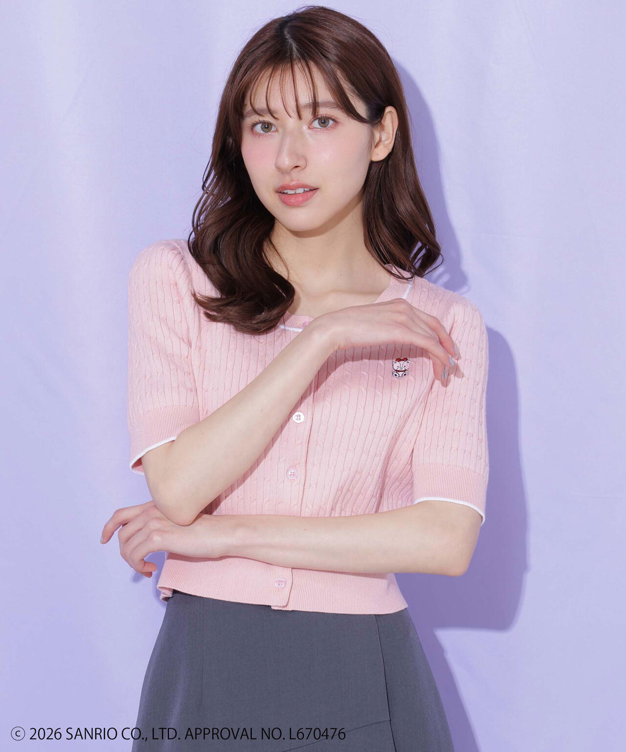 【6/12 10:00~6/15 SPECIAL COUPON 対象商品】タイニーチャムミニケーブルカーデトップス