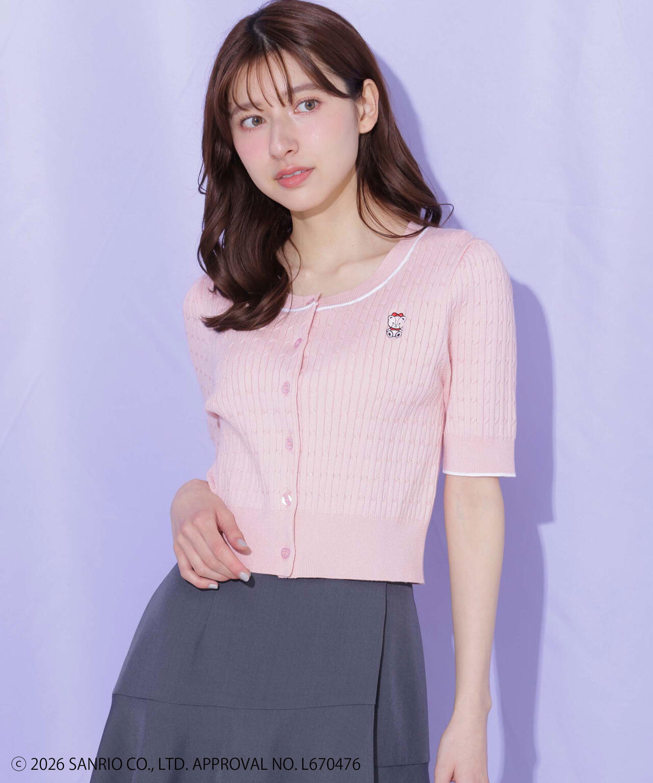 タイニーチャムミニケーブルカーデトップス