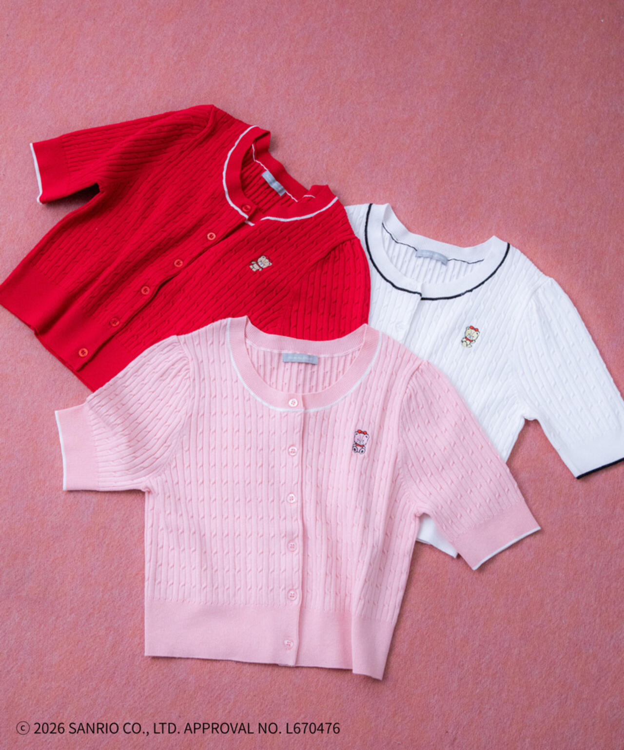 タイニーチャムミニケーブルカーデトップス