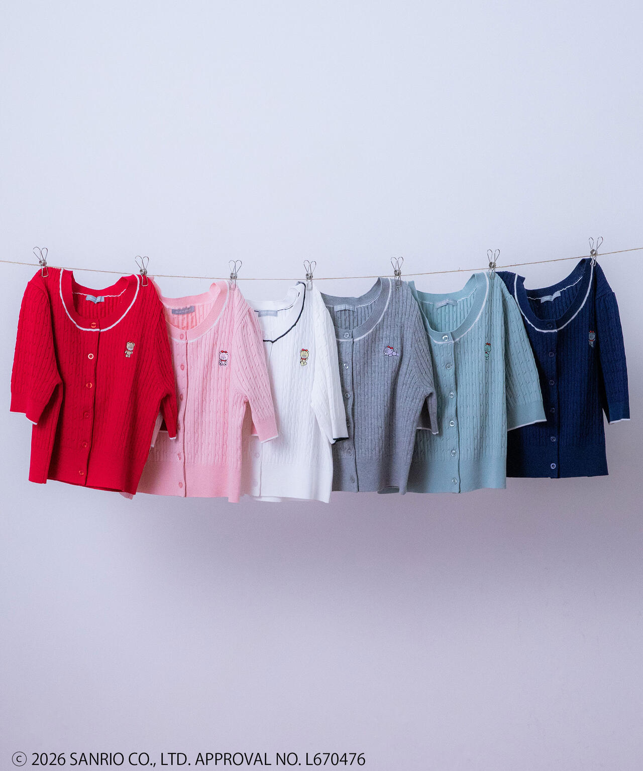 【6/12 10:00~6/15 SPECIAL COUPON 対象商品】タイニーチャムミニケーブルカーデトップス
