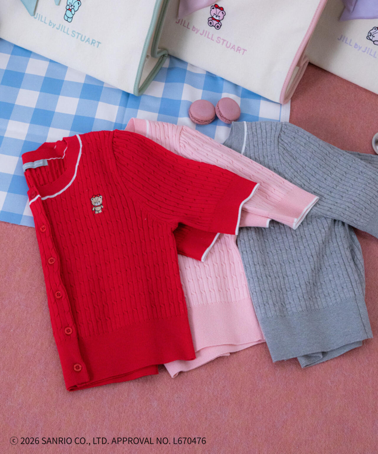 タイニーチャムミニケーブルカーデトップス