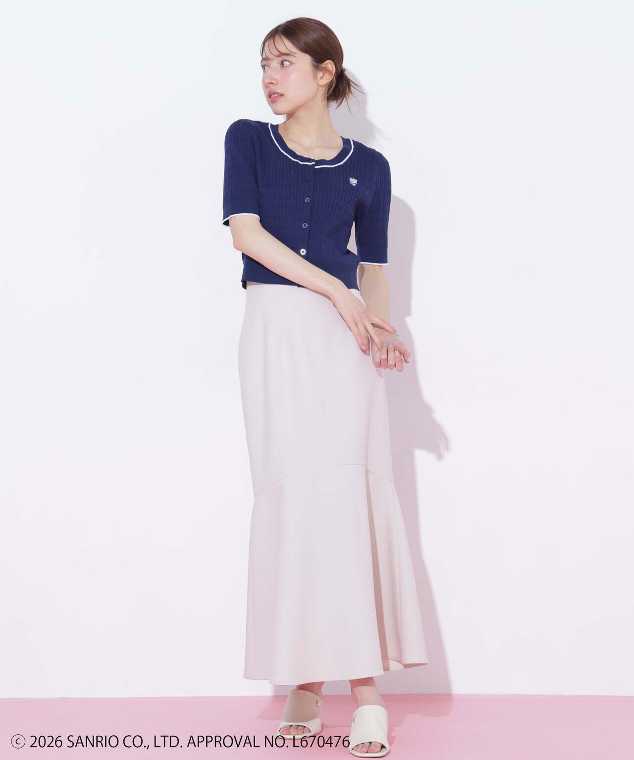 【6/12 10:00~6/15 SPECIAL COUPON 対象商品】タイニーチャムミニケーブルカーデトップス