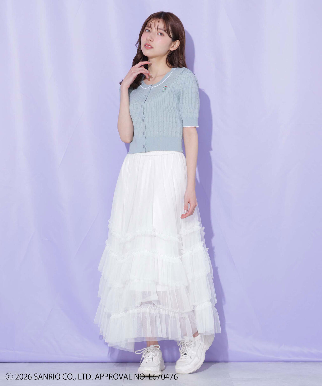 【6/12 10:00~6/15 SPECIAL COUPON 対象商品】タイニーチャムミニケーブルカーデトップス