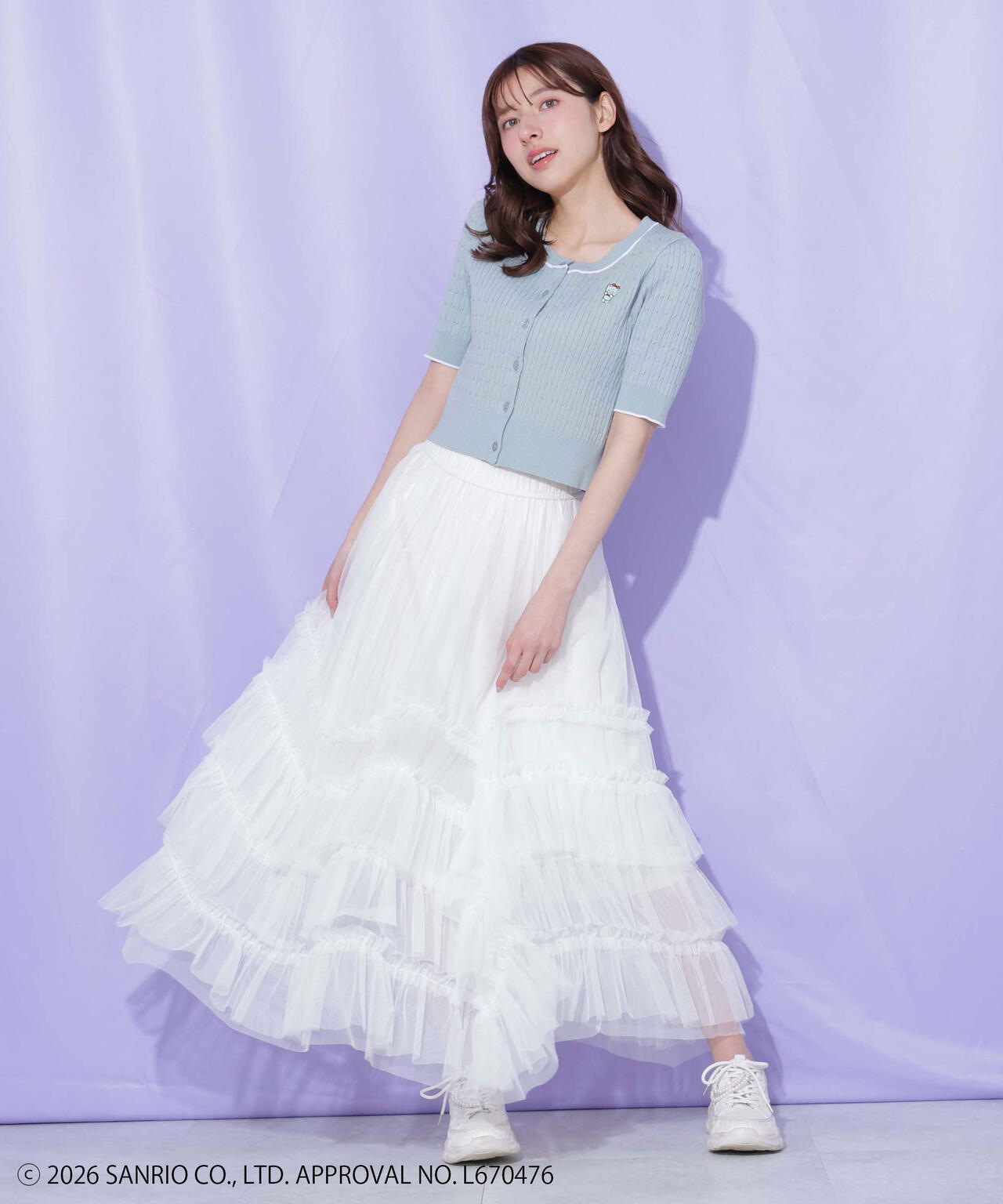 【6/12 10:00~6/15 SPECIAL COUPON 対象商品】タイニーチャムミニケーブルカーデトップス