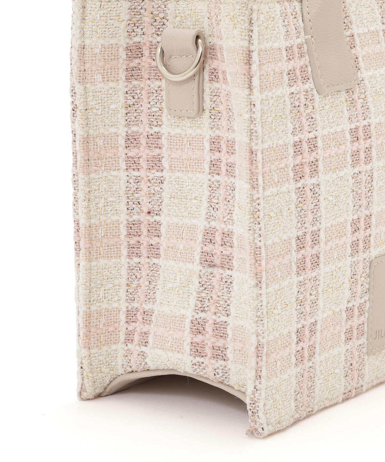 ツイードチェックトートバッグ