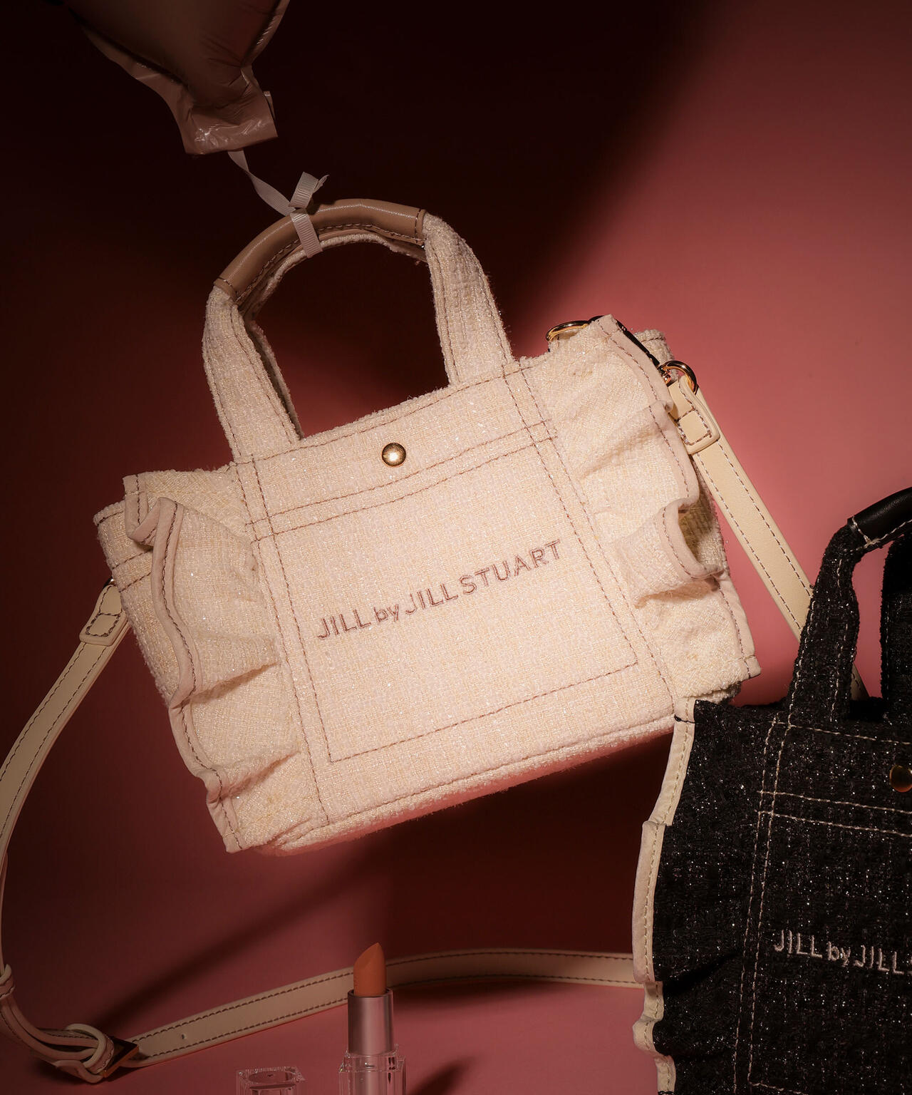 <フリルトートミニ>ツイード