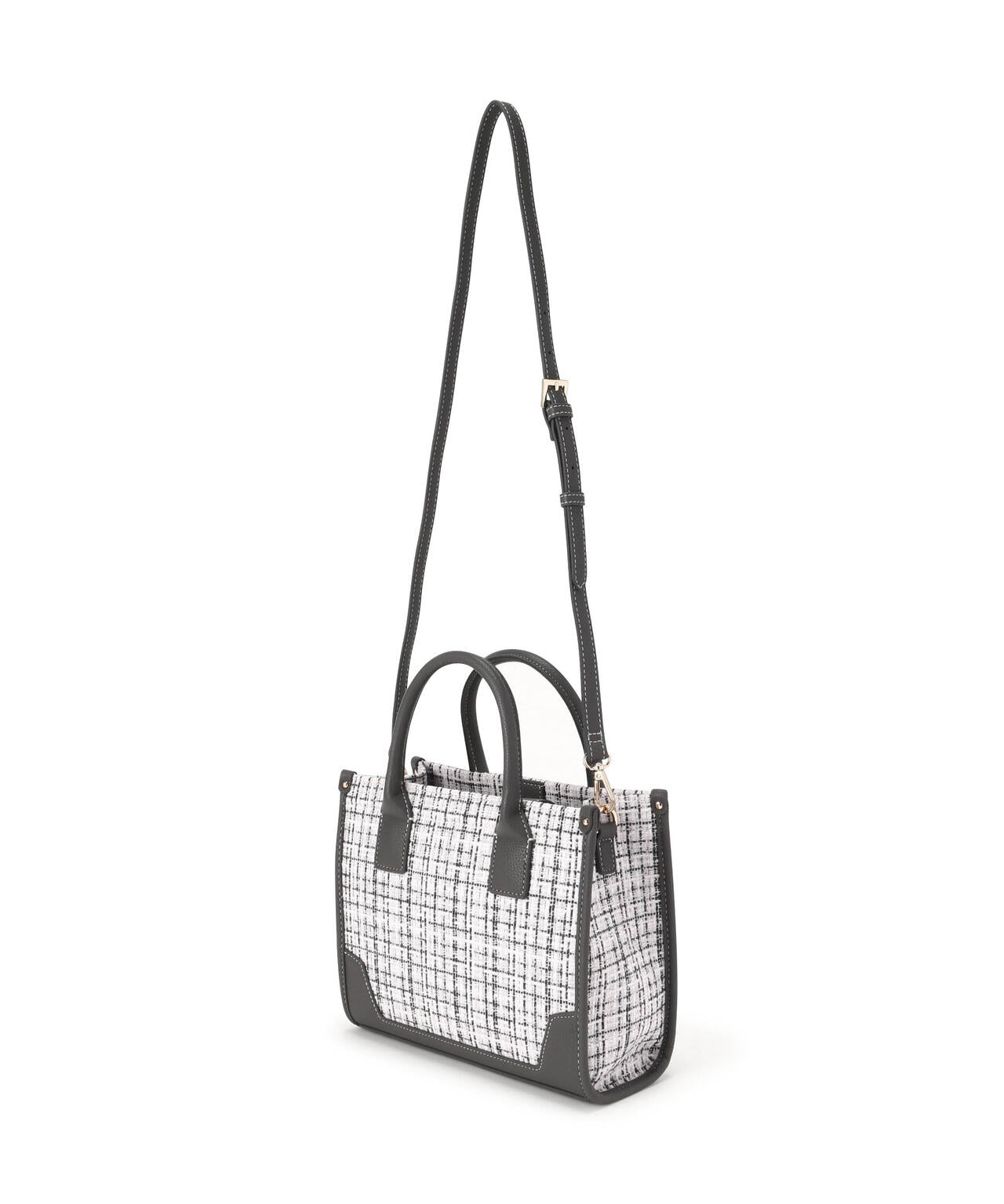 ツイードショルダートート