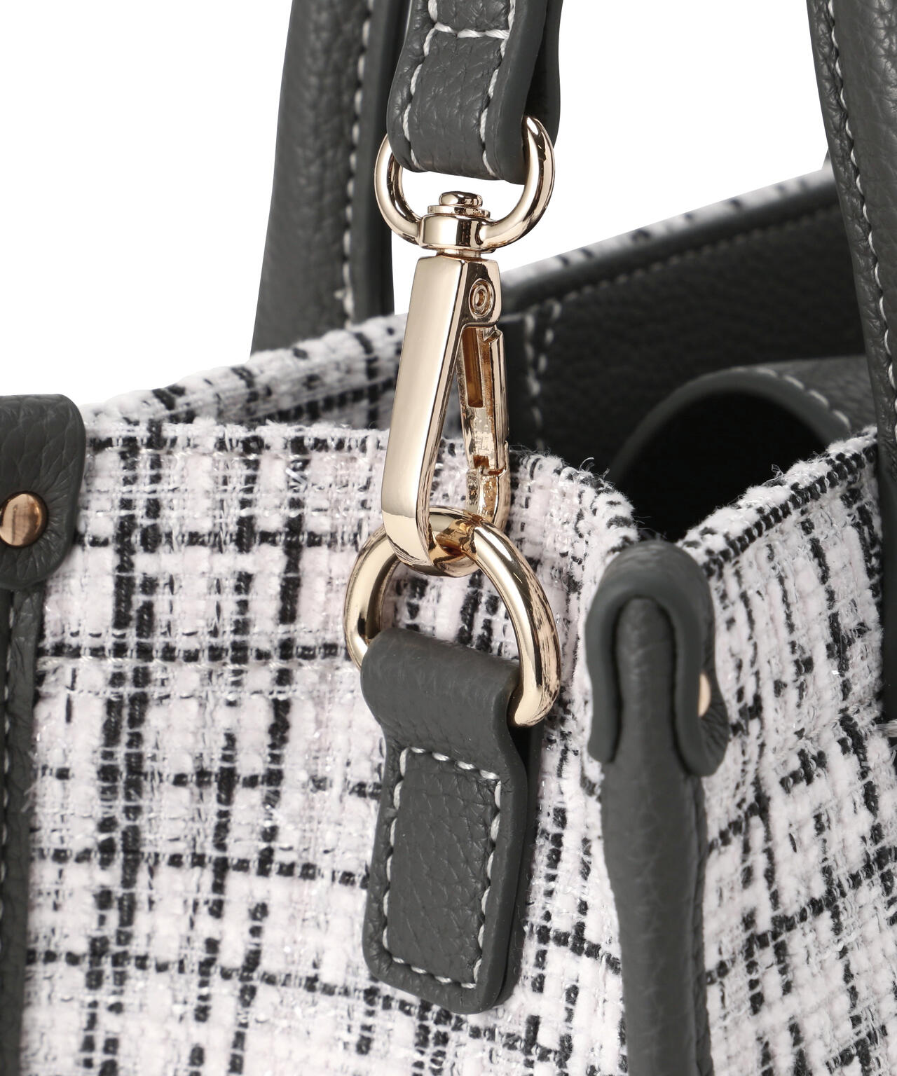 ツイードショルダートート