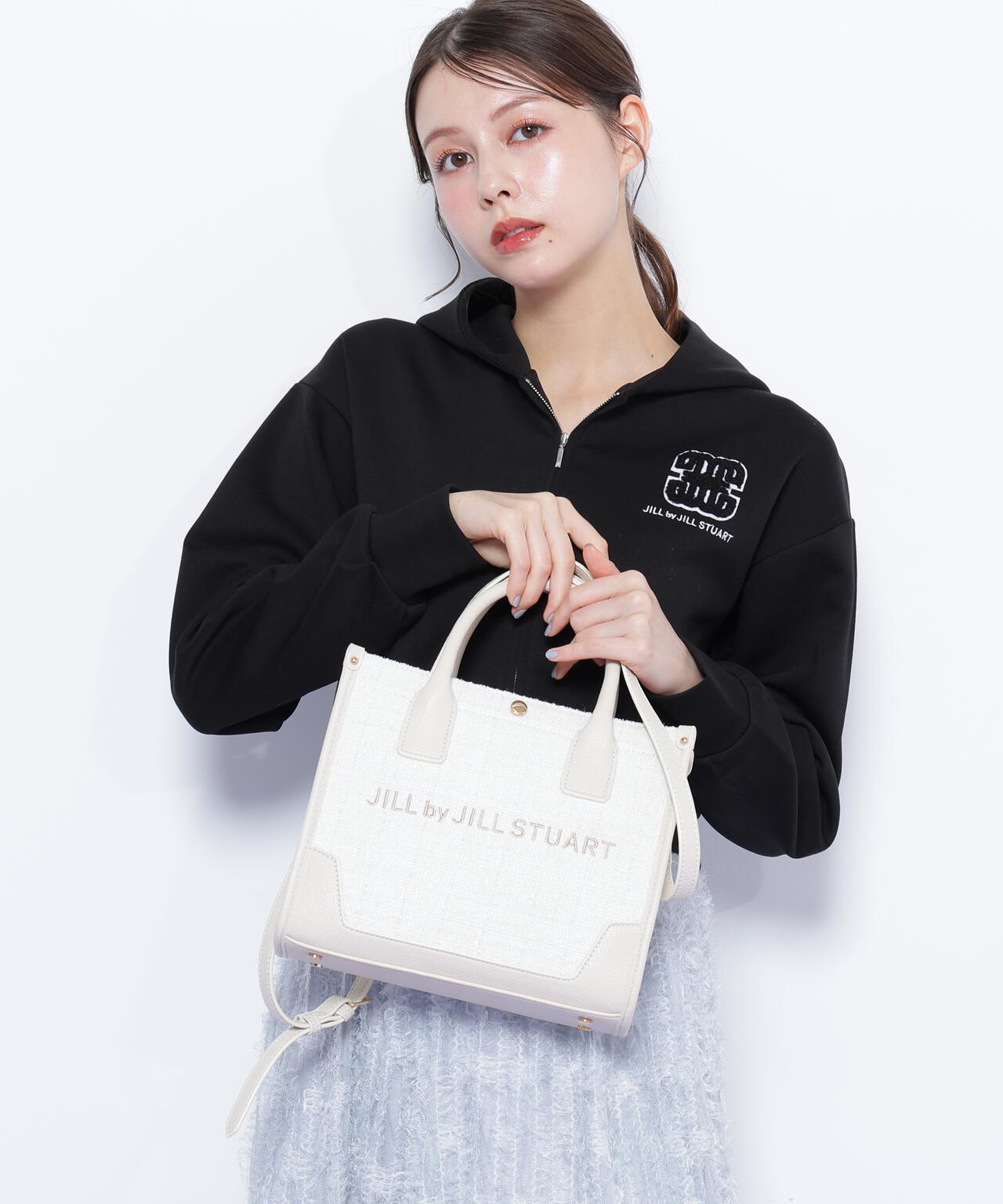 ツイードショルダートート