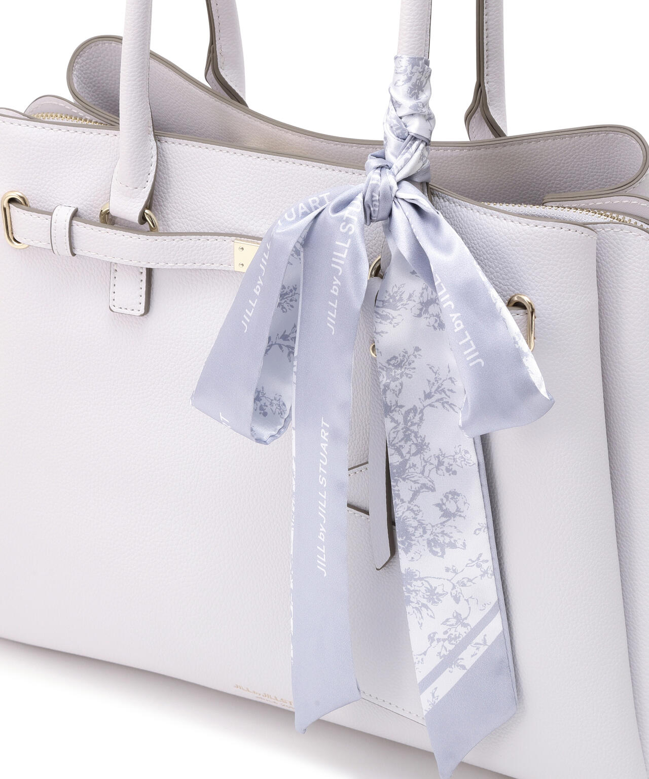 スカーフ付きベルテッドトート