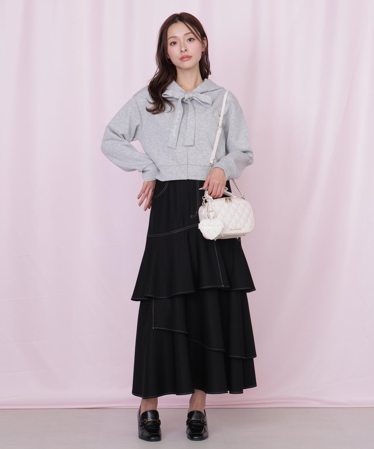 キルティングビジュースクエアバッグ