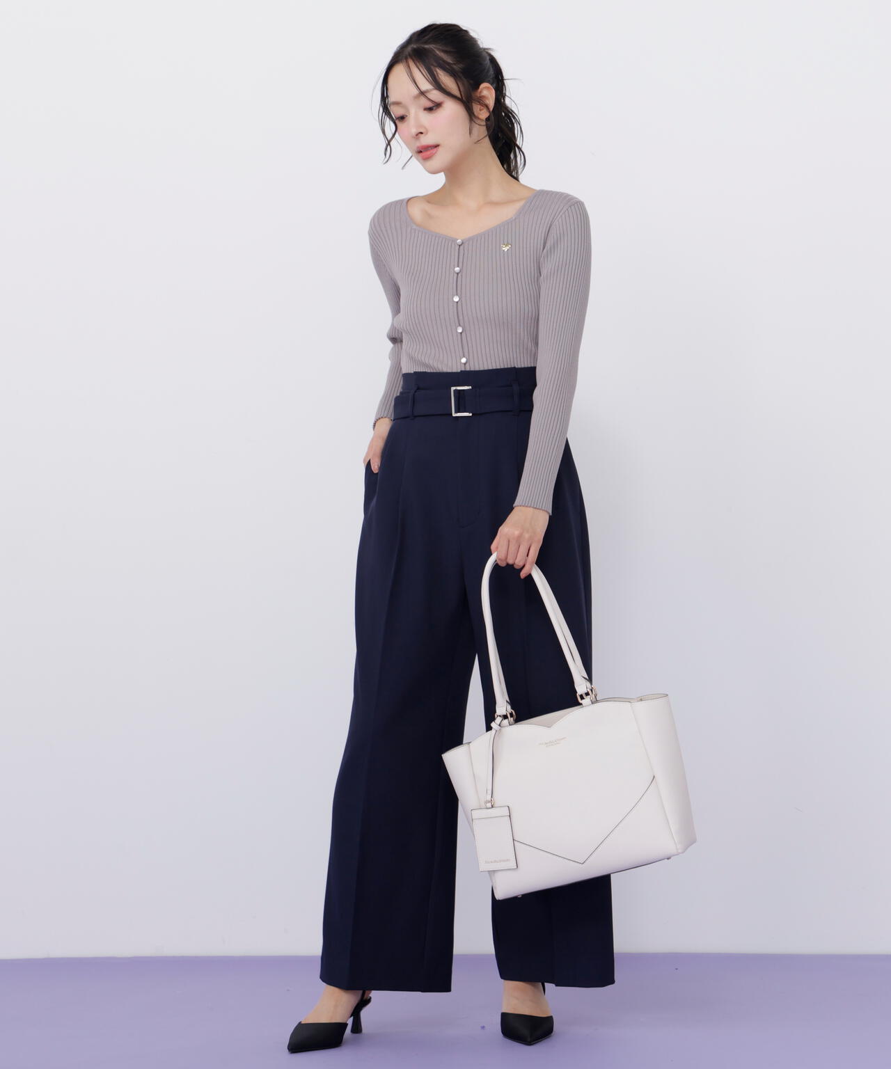 ハートカッティングA4トートバッグ