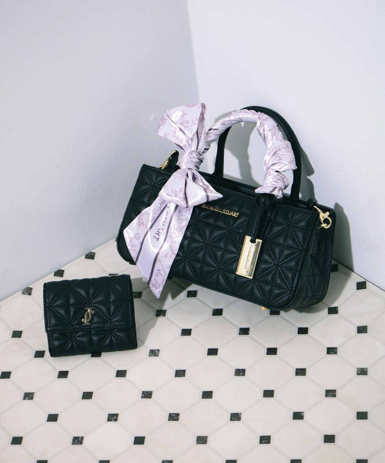 スカーフキルティングトートバッグ