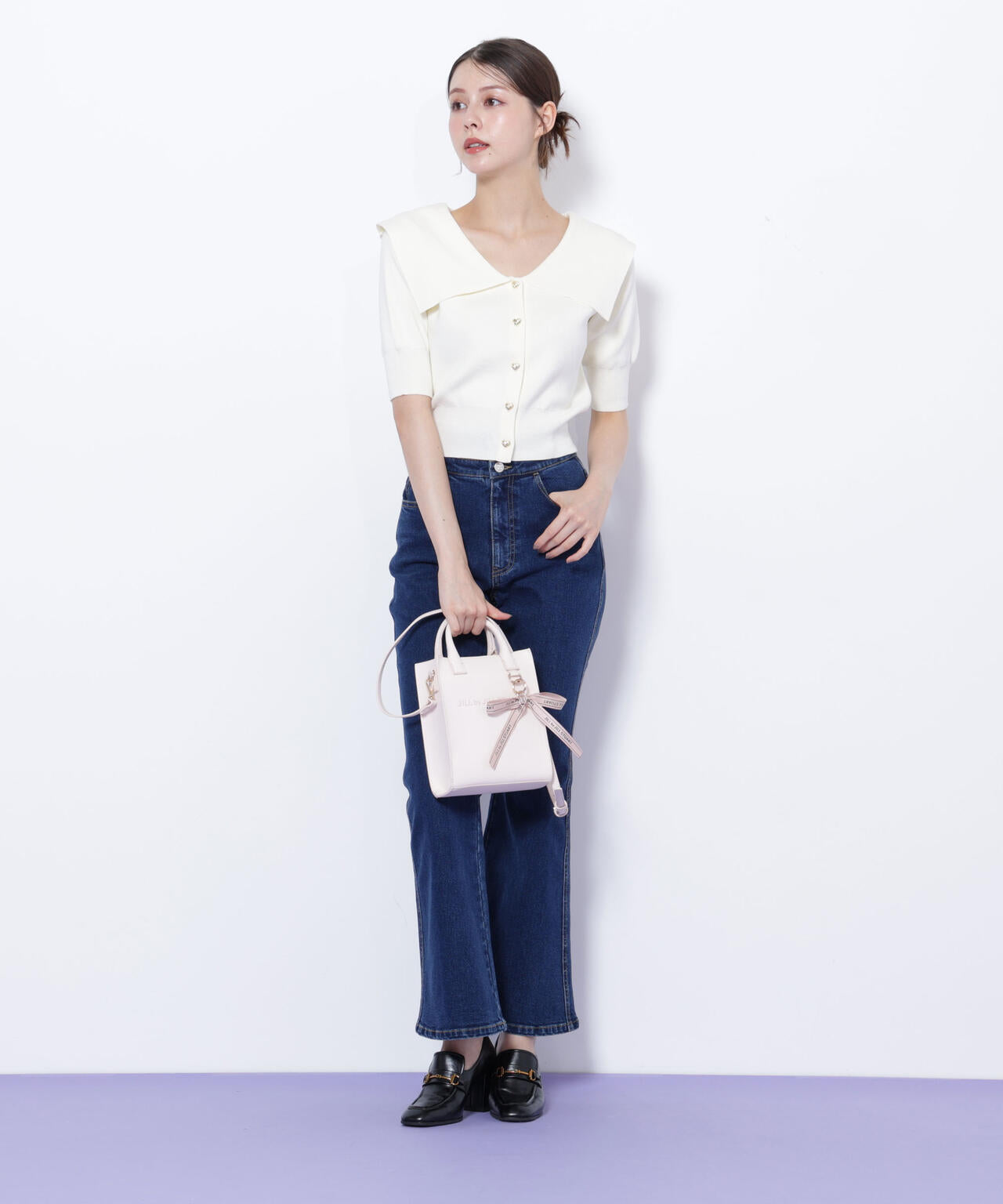 チャーム付きミニトートバッグ