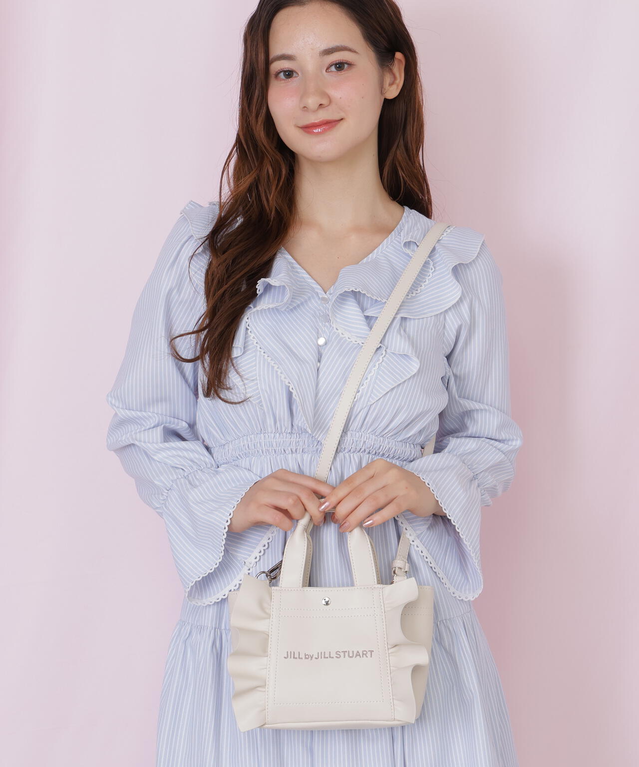 <フリルトートミニ>フェイクレザー