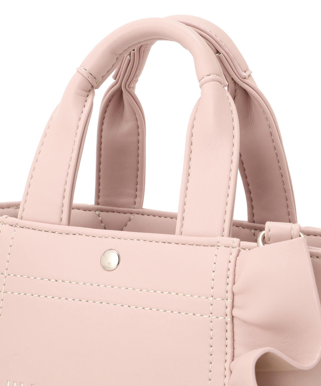 <フリルトートミニ>フェイクレザー