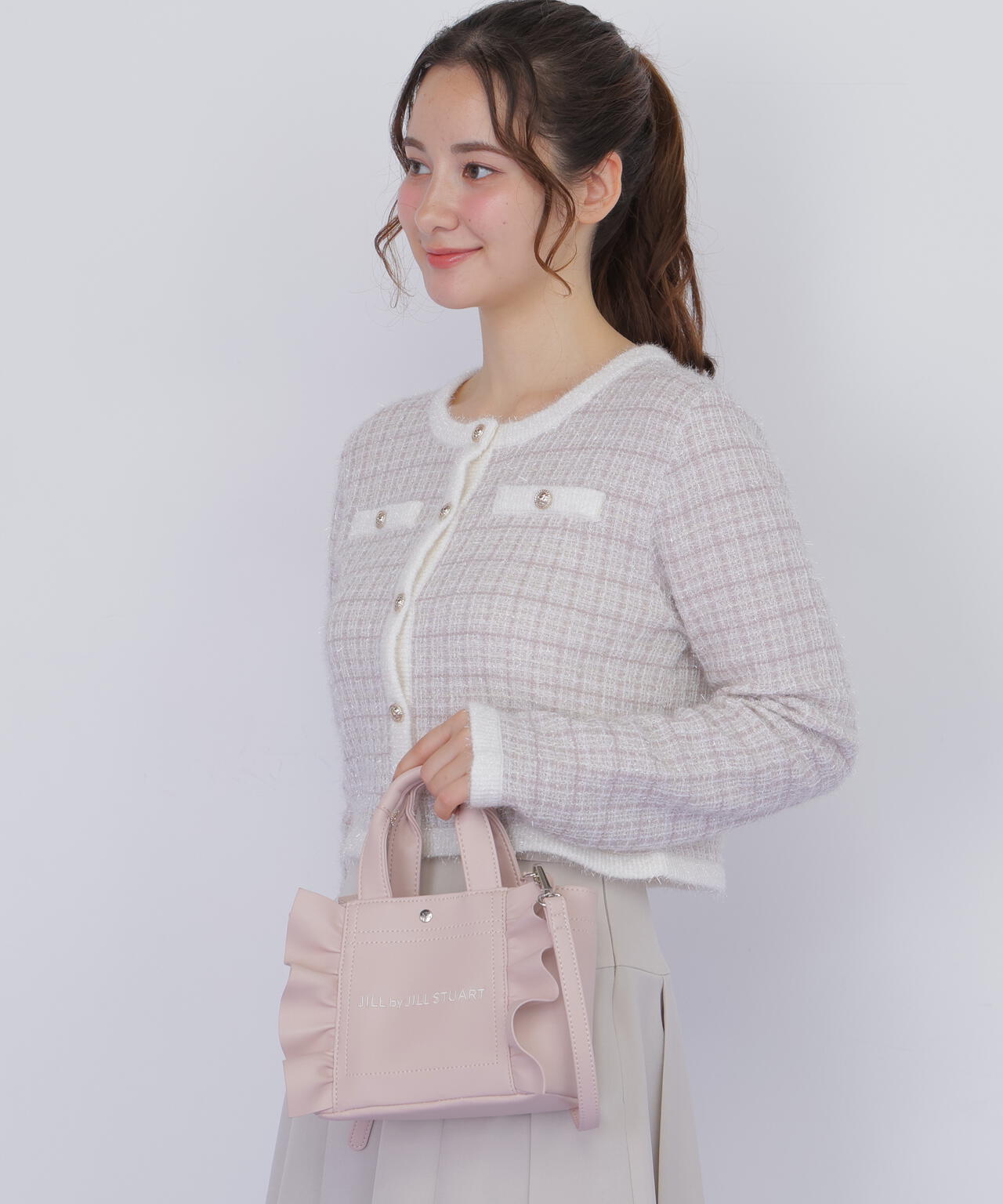 <フリルトートミニ>フェイクレザー