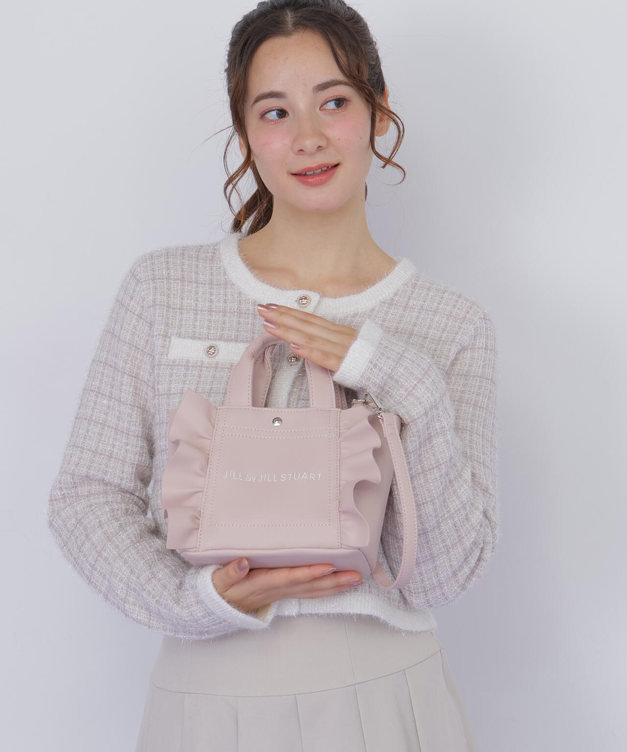 <フリルトートミニ>フェイクレザー