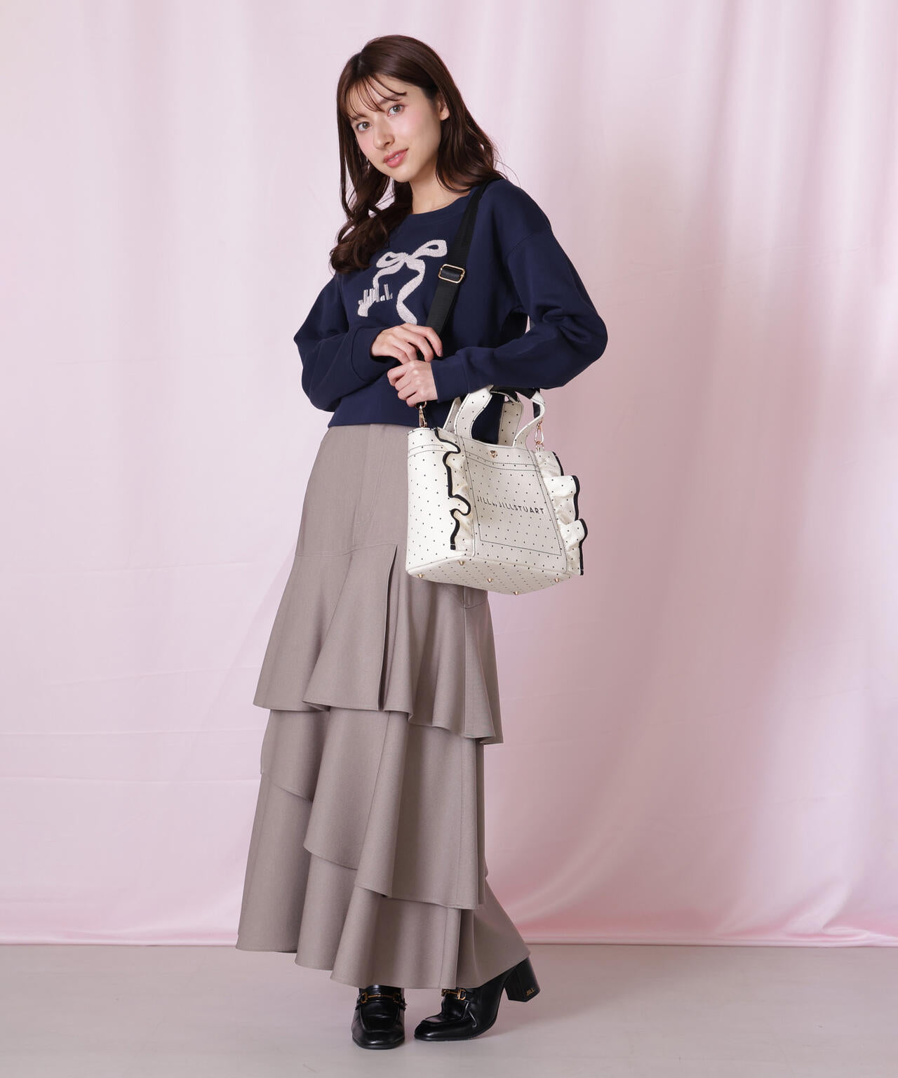 バレンタインフリルトートバッグ