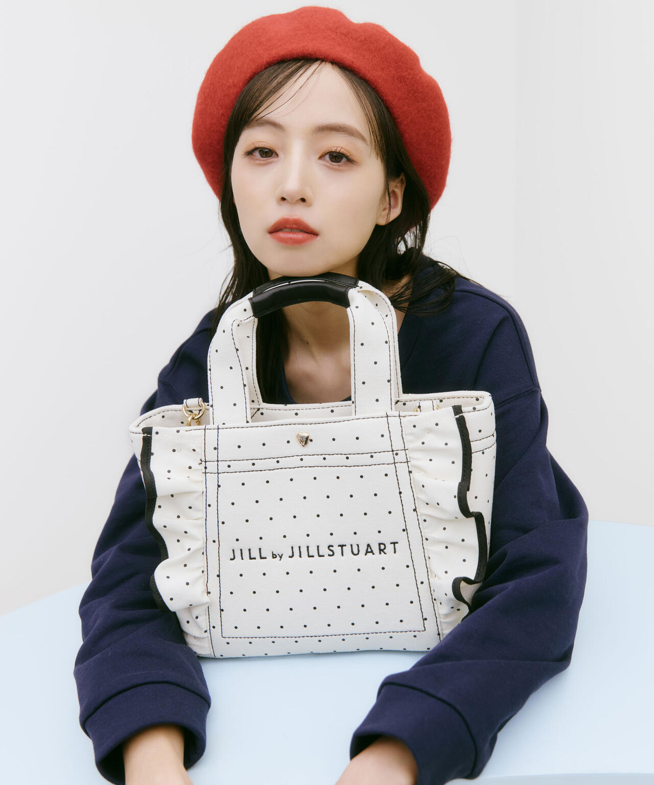 バレンタインフリルトートバッグ